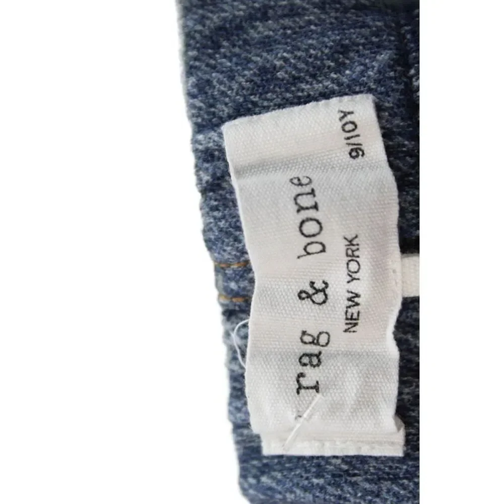 Rag & Bone Girls Cotton Denim Print Jogger Pants Blue Size 9-10Y
